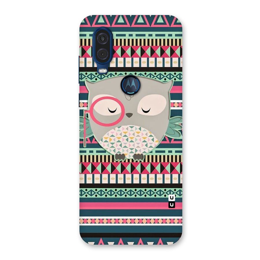 Owl Cute Pattern Back Case for Motorola One Vision
