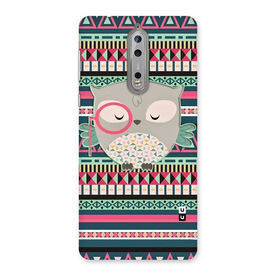 Owl Cute Pattern Back Case for Nokia 8