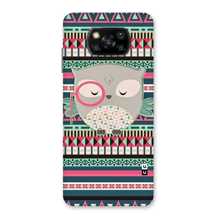 Owl Cute Pattern Back Case for Poco X3