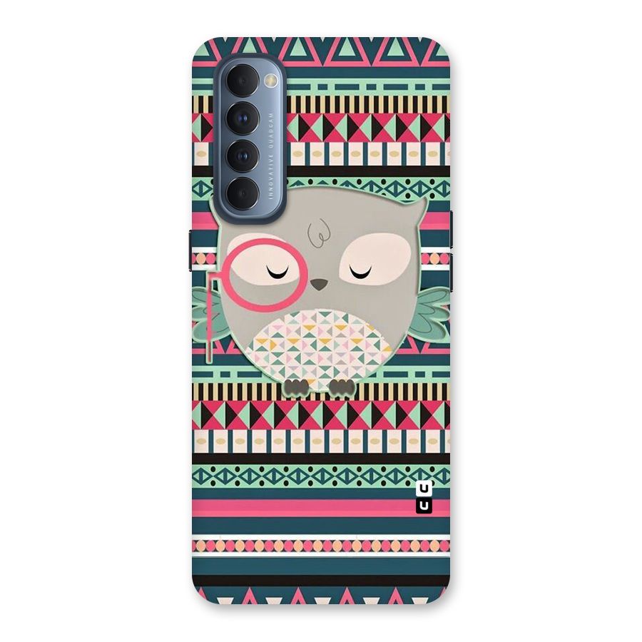 Owl Cute Pattern Back Case for Reno4 Pro