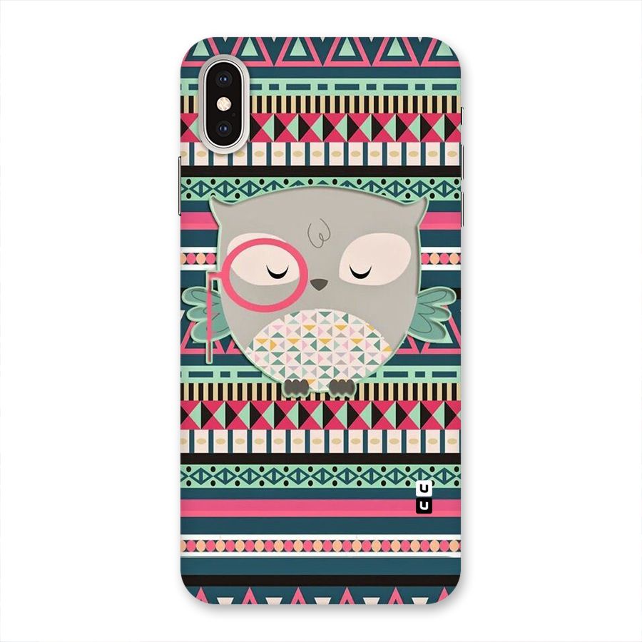 Owl Cute Pattern Back Case for iPhone XS Max