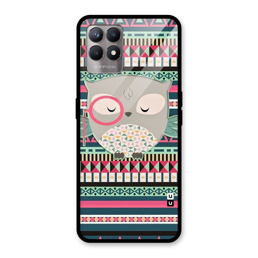 Owl Cute Pattern Glass Back Case for Realme Narzo 50