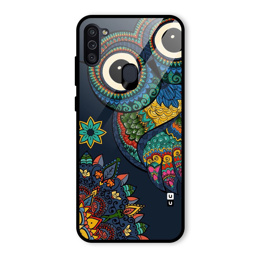 Owl Eyes Glass Back Case for Galaxy M11