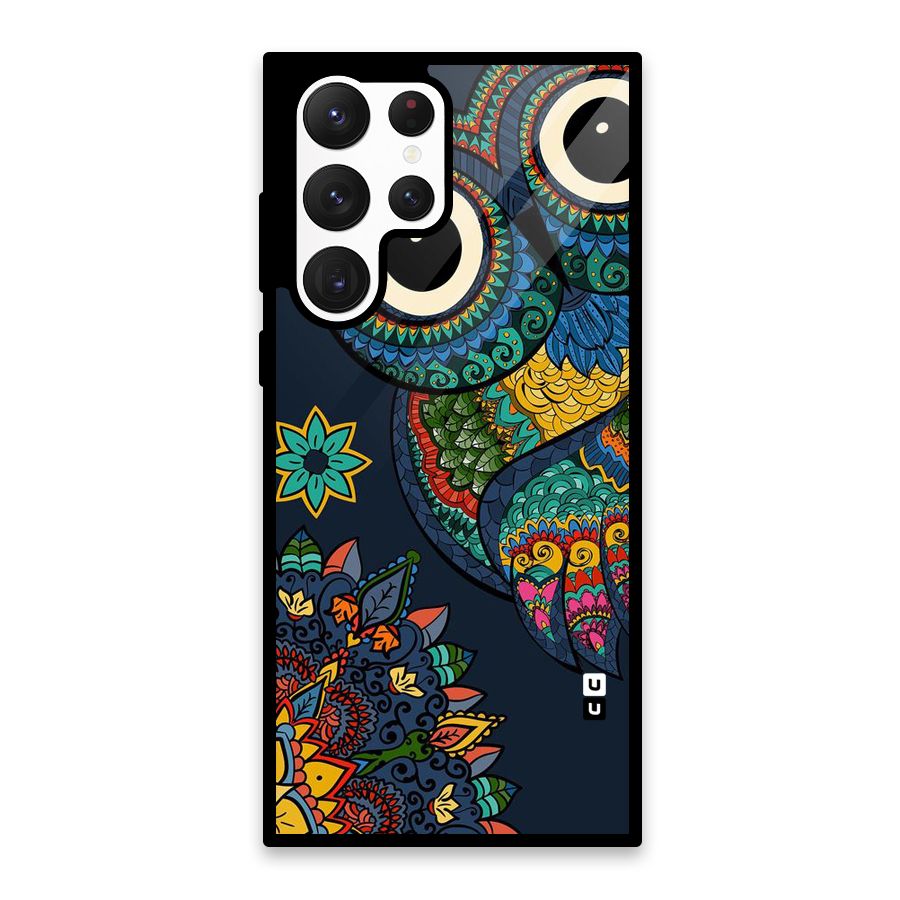 Owl Eyes Glass Back Case for Galaxy S22 Ultra 5G