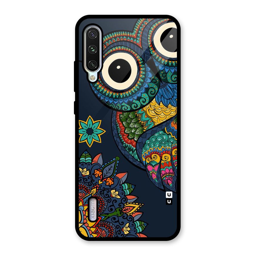 Owl Eyes Glass Back Case for Mi A3
