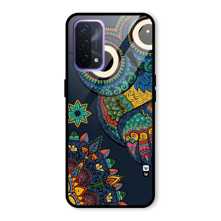 Owl Eyes Glass Back Case for Oppo A74 5G