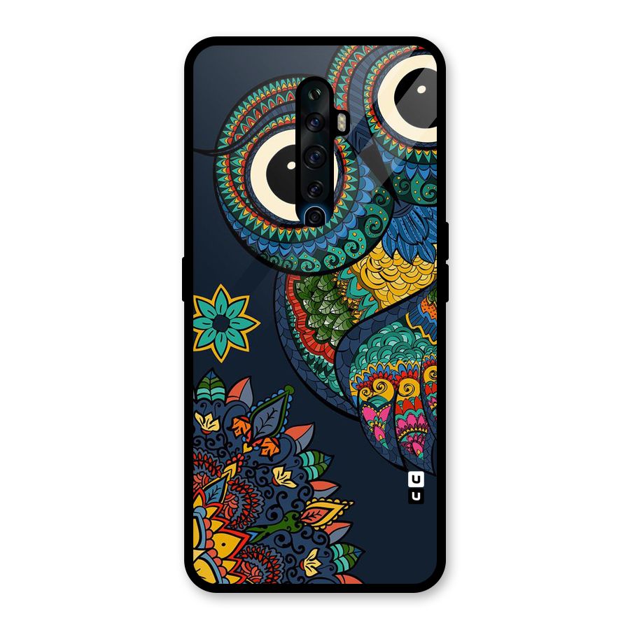 Owl Eyes Glass Back Case for Oppo Reno2 F
