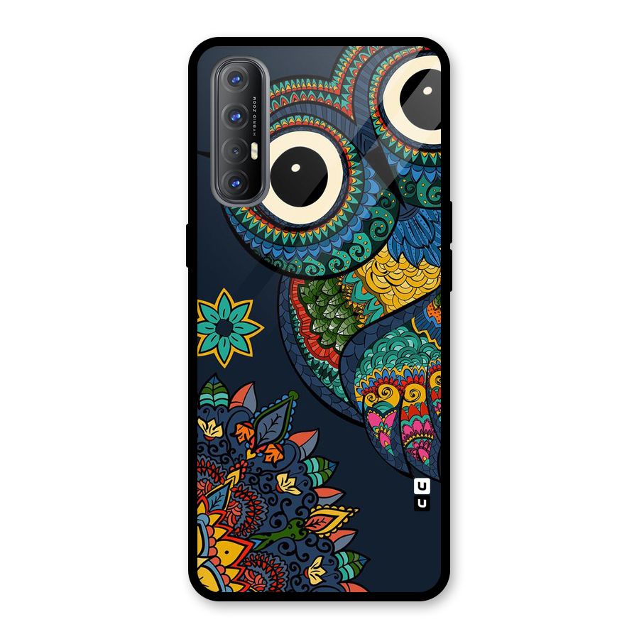 Owl Eyes Glass Back Case for Oppo Reno3 Pro