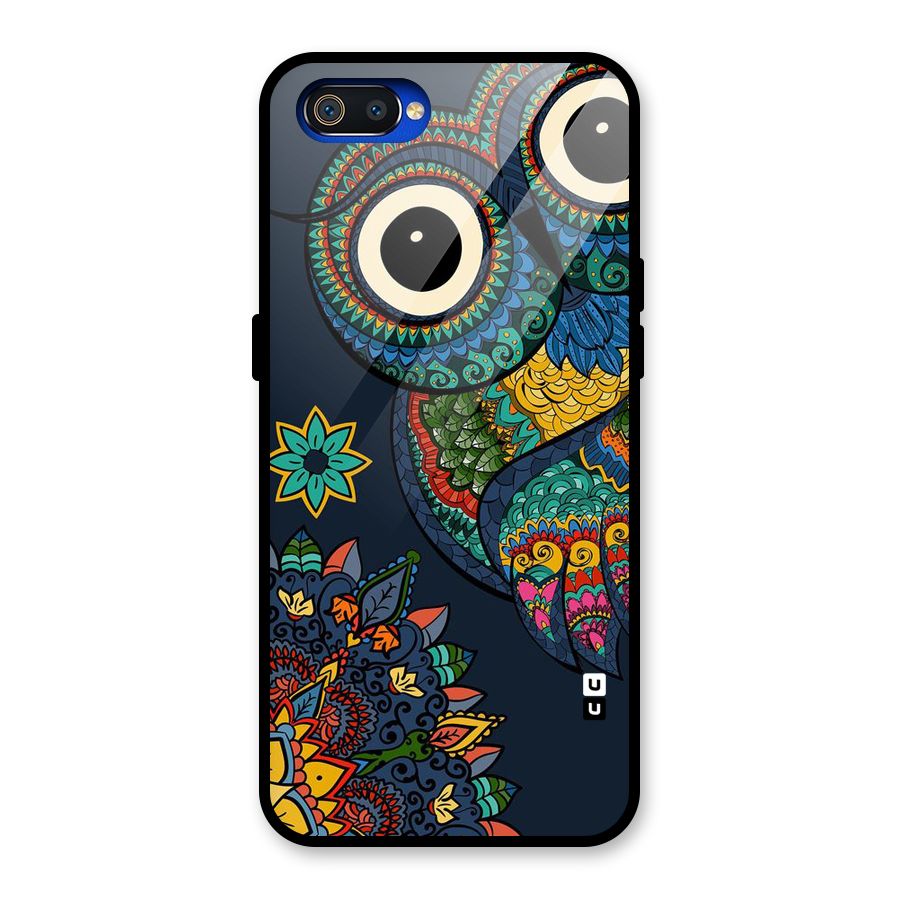 Owl Eyes Glass Back Case for Realme C2