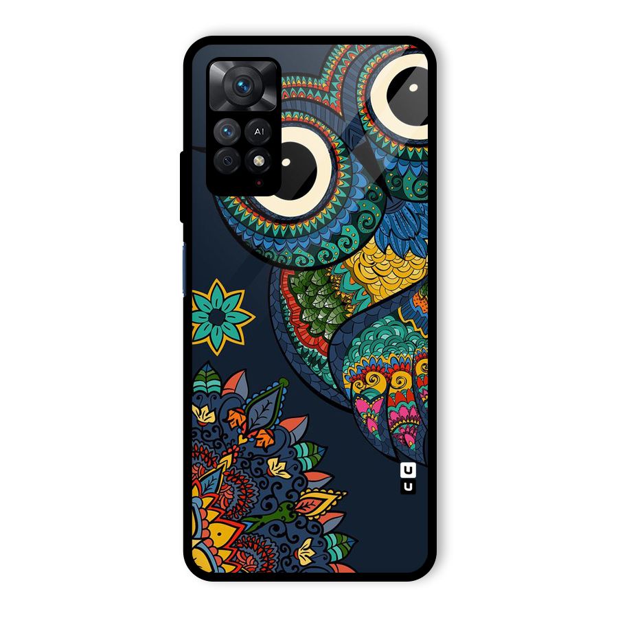 Owl Eyes Glass Back Case for Redmi Note 11 Pro