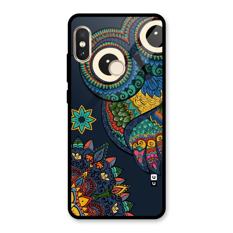 Owl Eyes Glass Back Case for Redmi Note 5 Pro