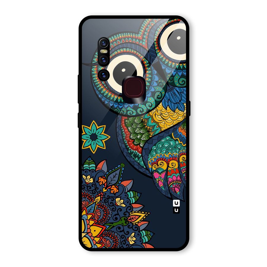 Owl Eyes Glass Back Case for Vivo V15
