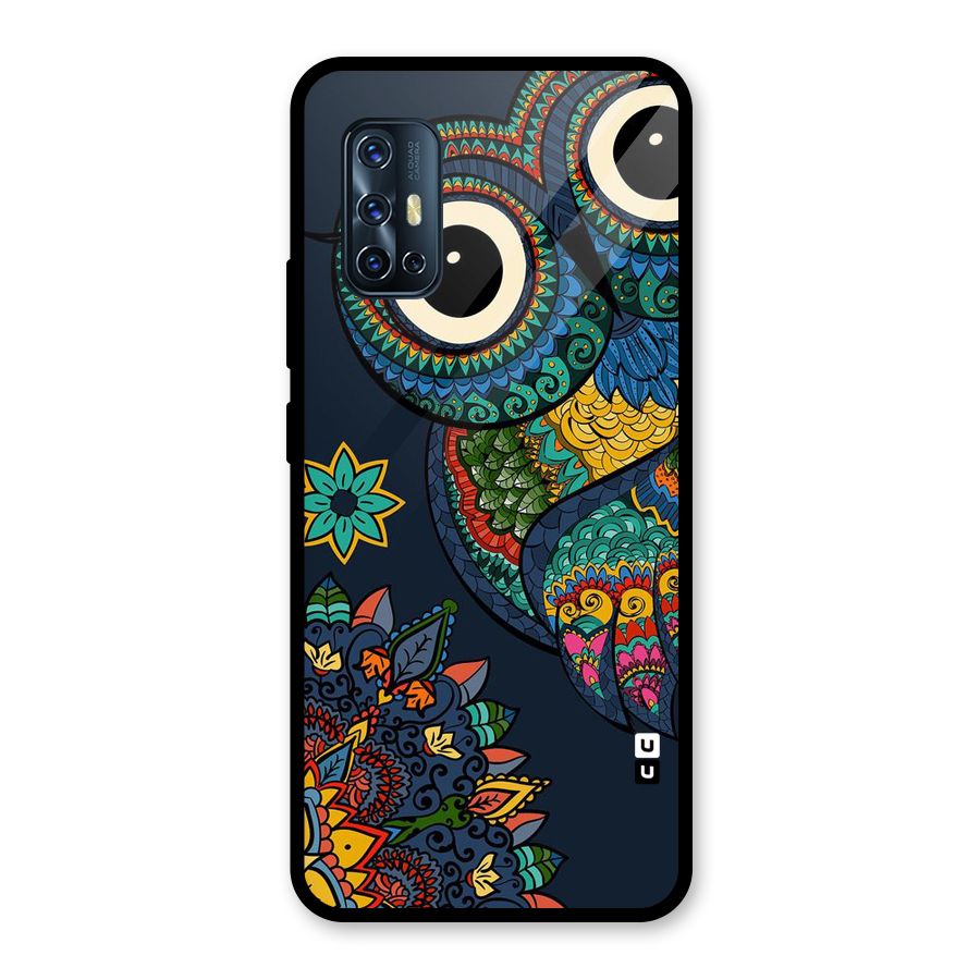 Owl Eyes Glass Back Case for Vivo V17