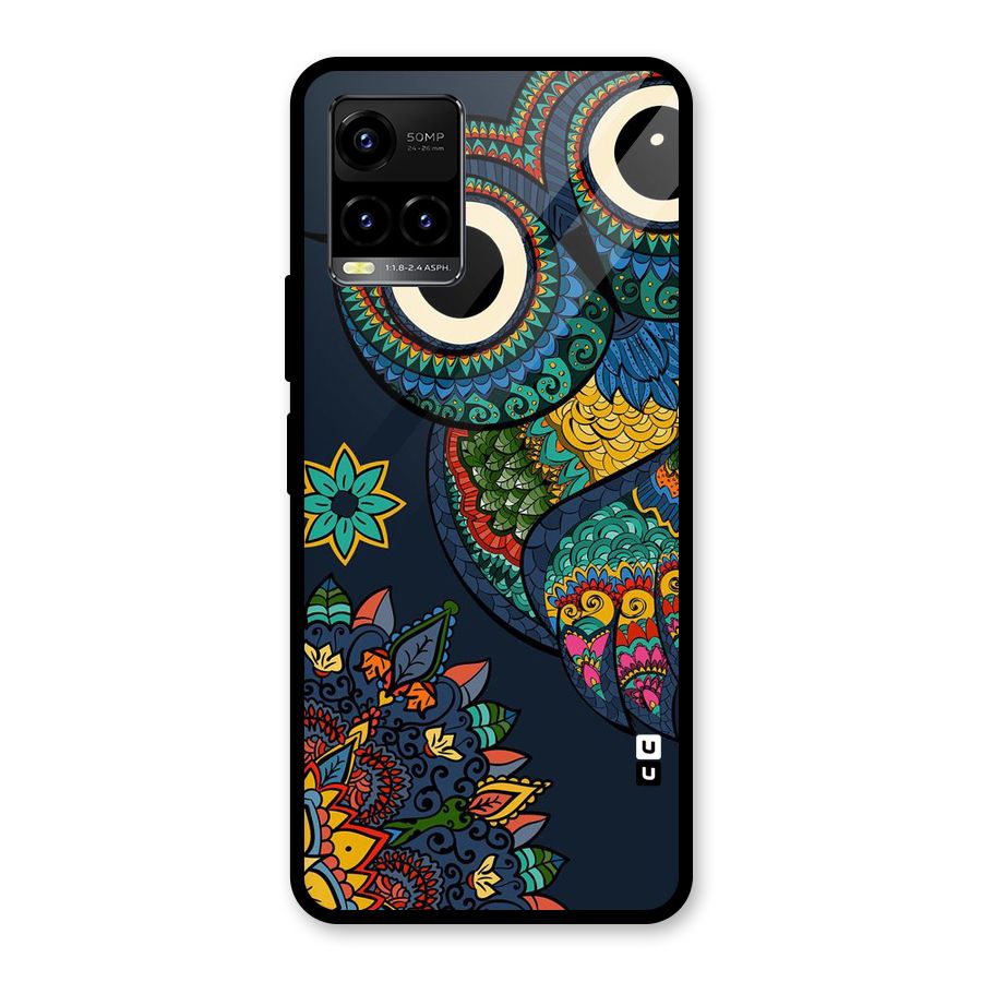 Owl Eyes Glass Back Case for Vivo Y21G