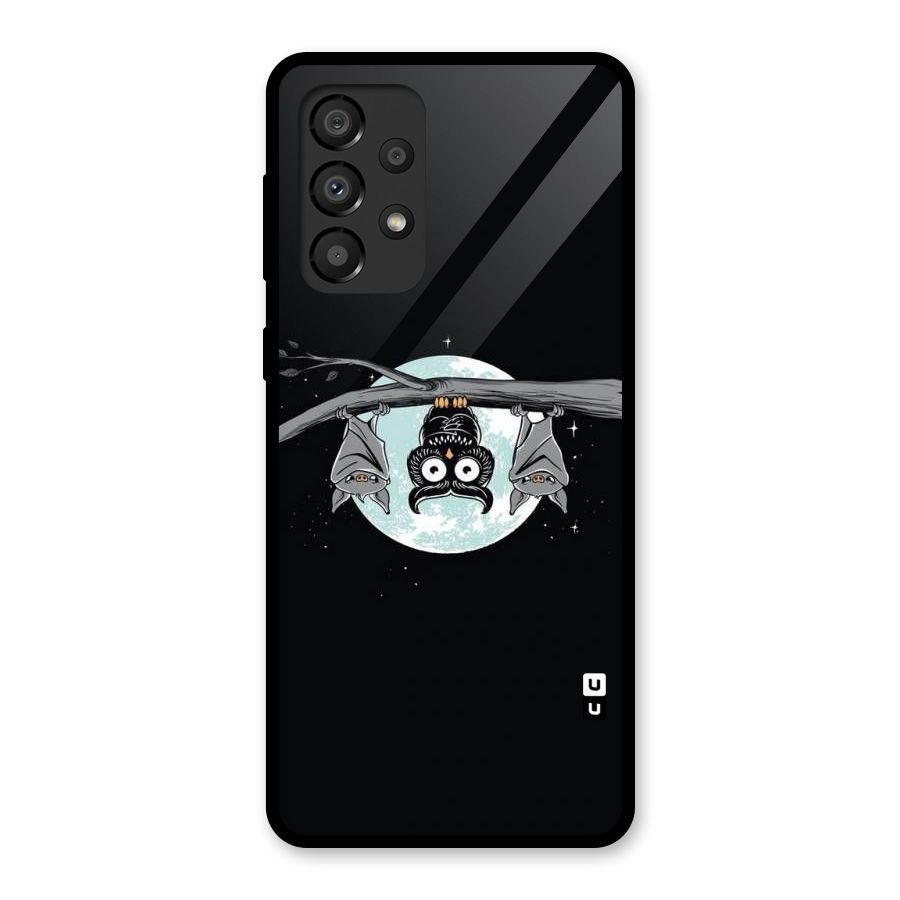 Owl Hanging Glass Back Case for Galaxy A33 5G