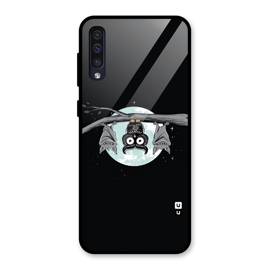 Owl Hanging Glass Back Case for Galaxy A50