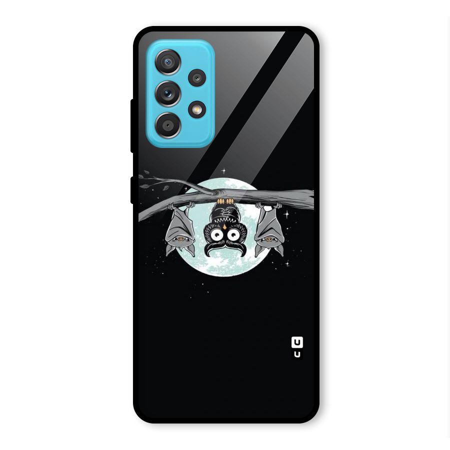 Owl Hanging Glass Back Case for Galaxy A52
