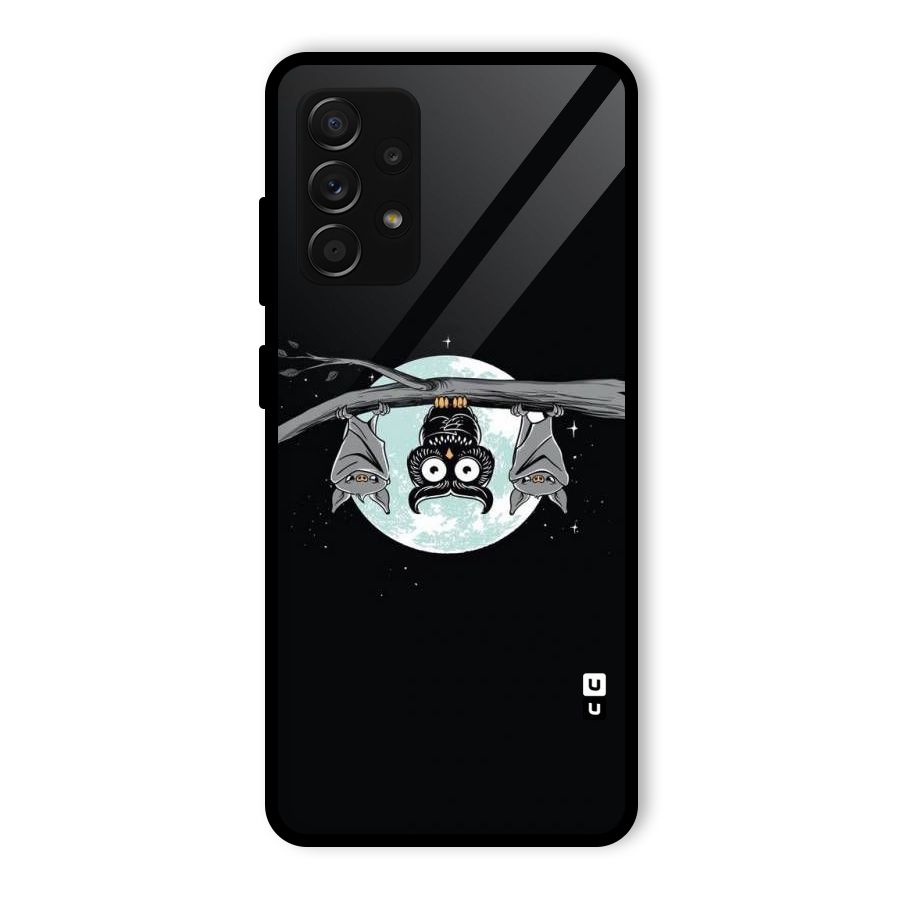 Owl Hanging Glass Back Case for Galaxy A53 5G