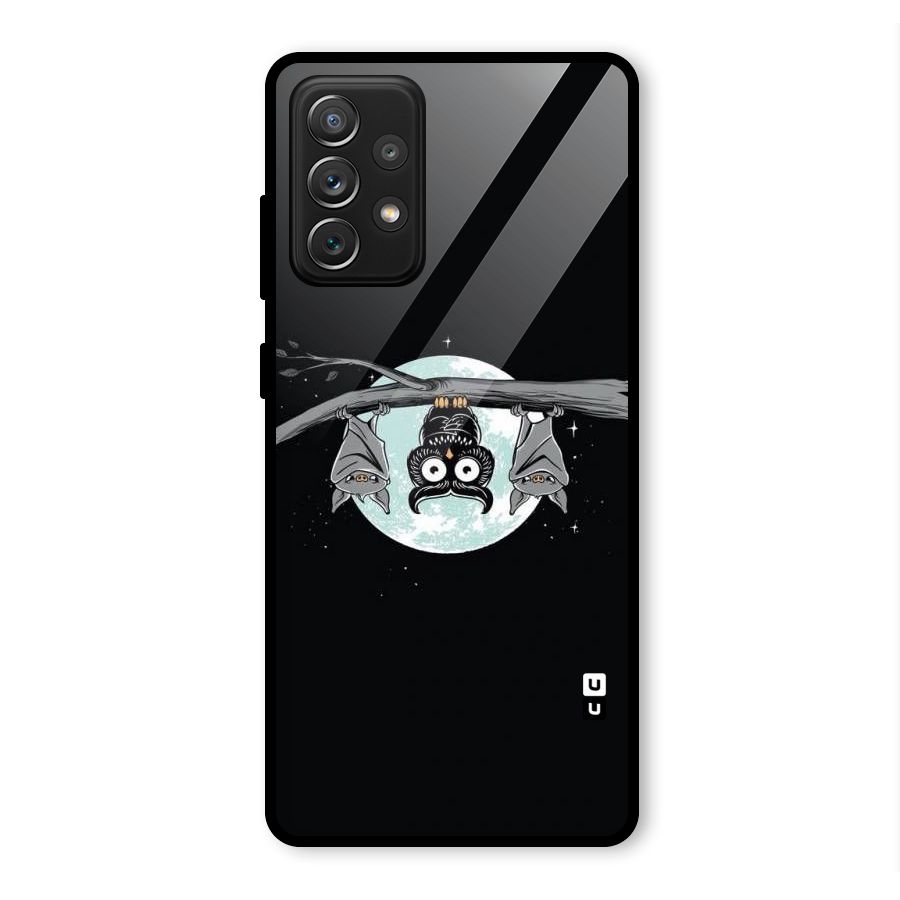 Owl Hanging Glass Back Case for Galaxy A72