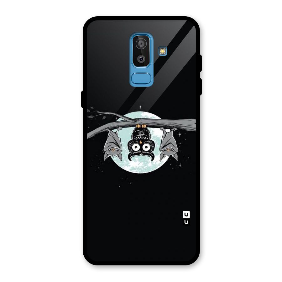 Owl Hanging Glass Back Case for Galaxy J8