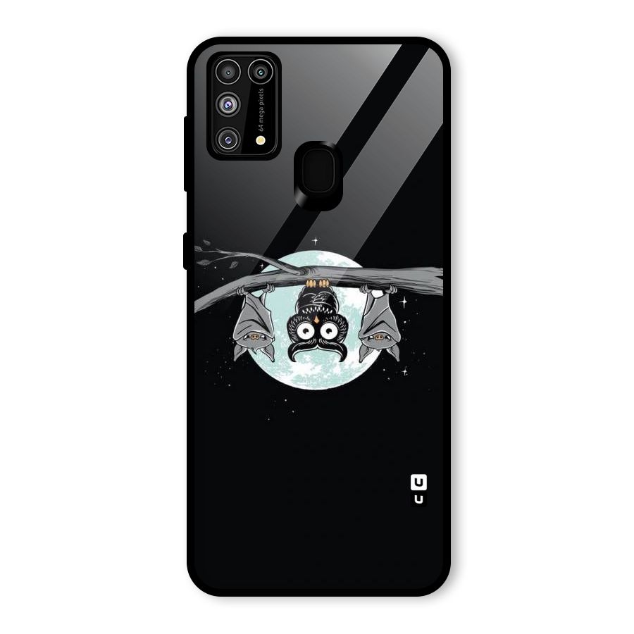 Owl Hanging Glass Back Case for Galaxy M31