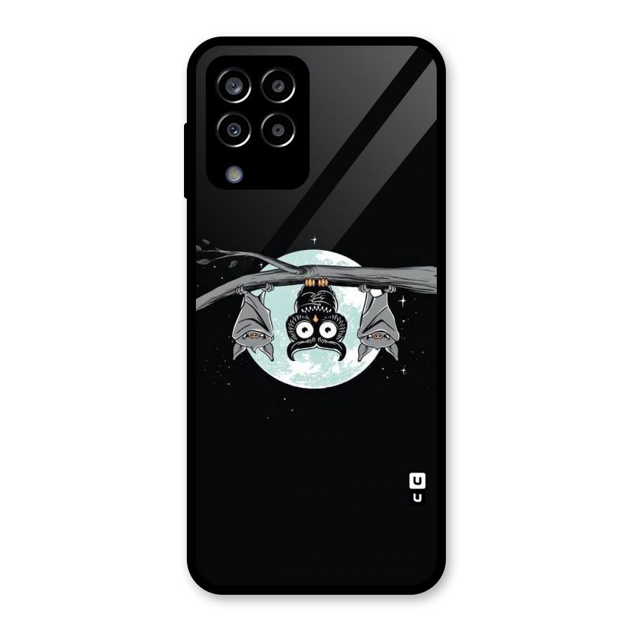 Owl Hanging Glass Back Case for Galaxy M33