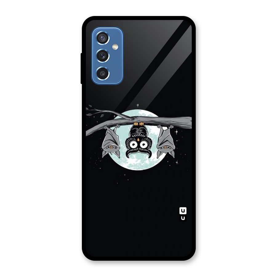 Owl Hanging Glass Back Case for Galaxy M52 5G