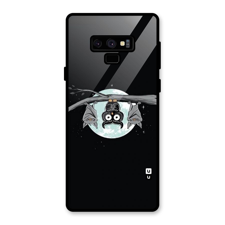 Owl Hanging Glass Back Case for Galaxy Note 9