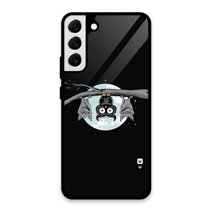 Owl Hanging Glass Back Case for Galaxy S22 Plus 5G
