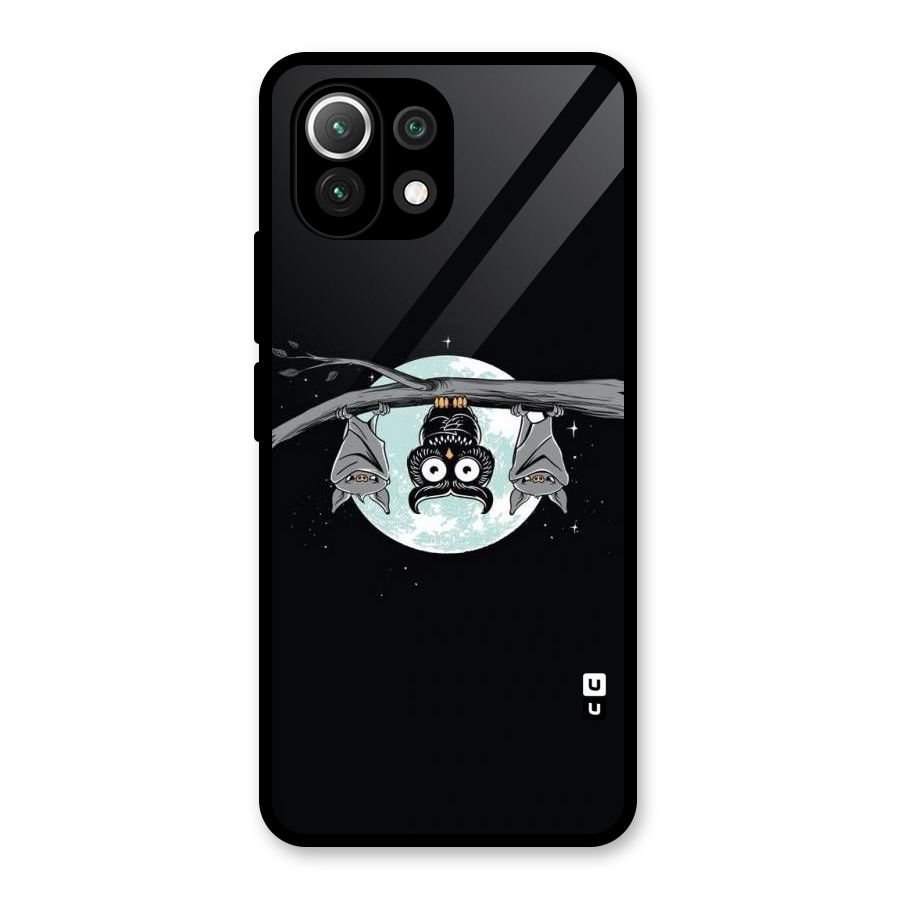 Owl Hanging Glass Back Case for Mi 11 Lite