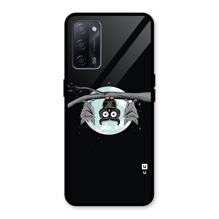 Owl Hanging Glass Back Case for Oppo A53s 5G