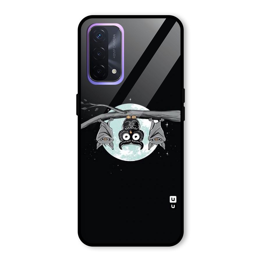 Owl Hanging Glass Back Case for Oppo A74 5G