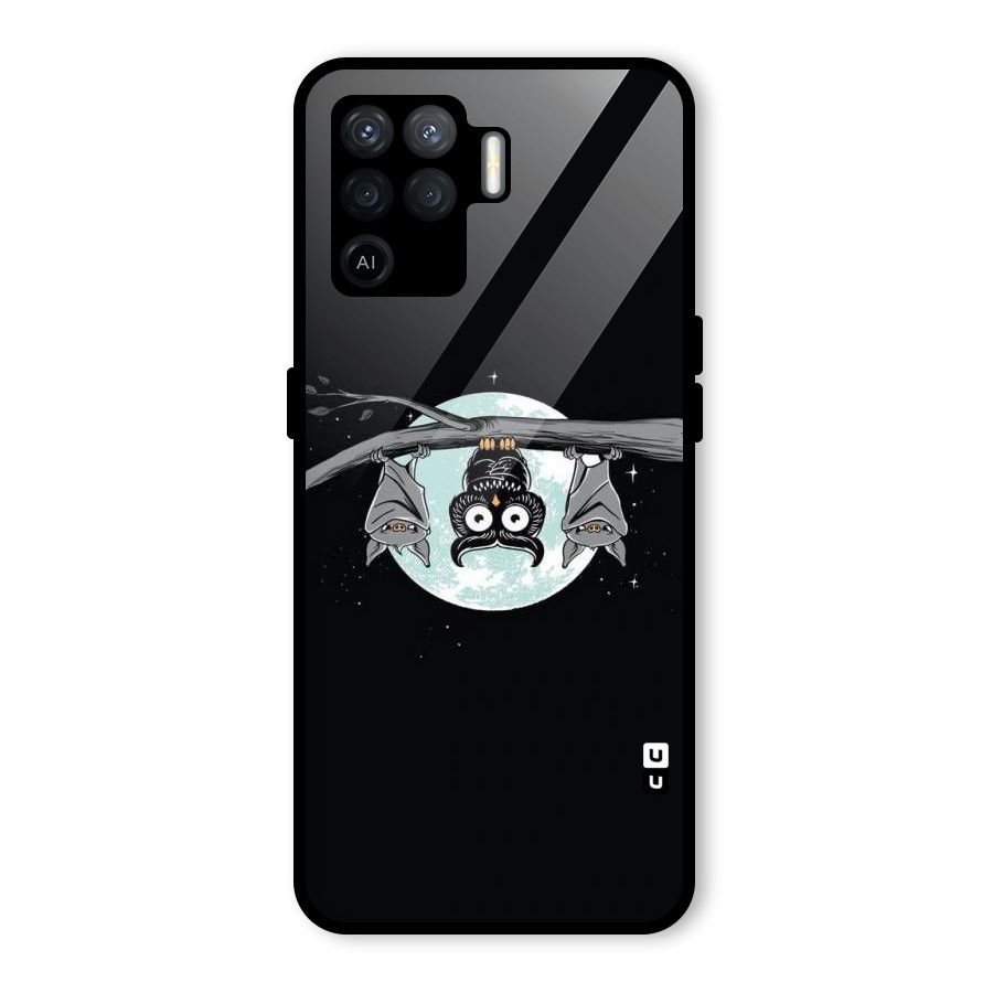 Owl Hanging Glass Back Case for Oppo F19 Pro