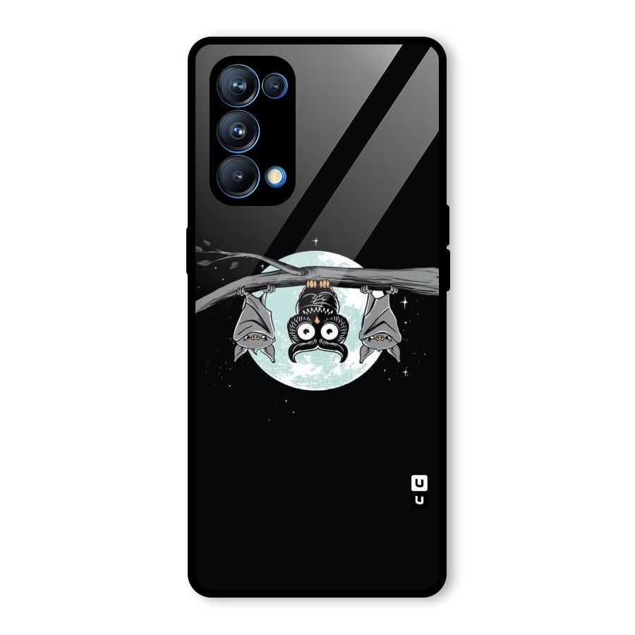 Owl Hanging Glass Back Case for Oppo Reno5 Pro 5G