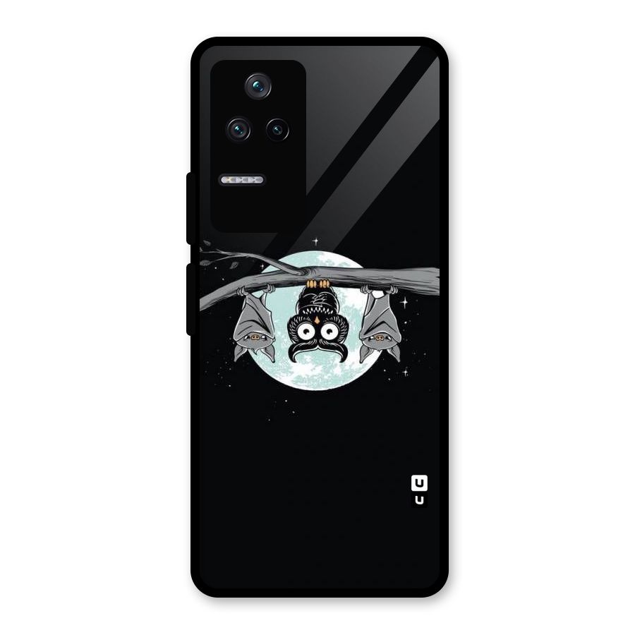 Owl Hanging Glass Back Case for Poco F4 5G