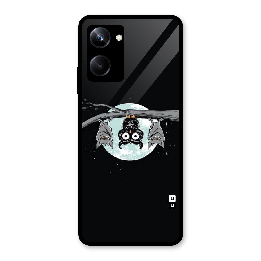 Owl Hanging Glass Back Case for Realme 10 Pro