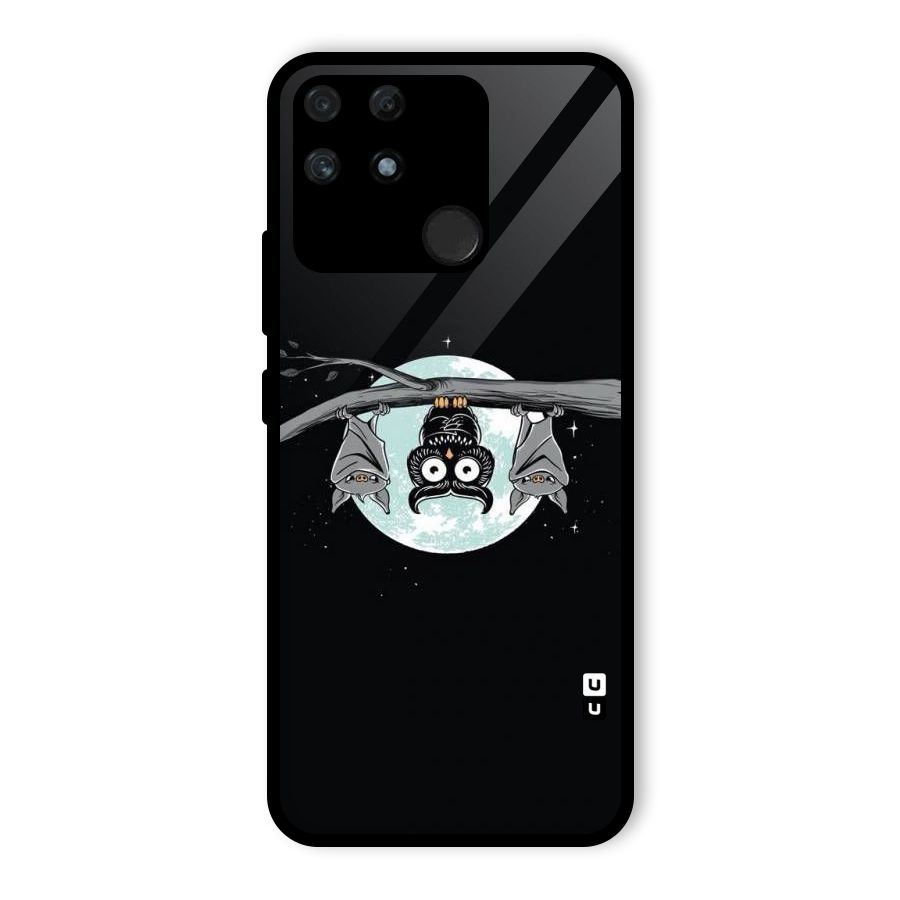 Owl Hanging Glass Back Case for Realme Narzo 50A
