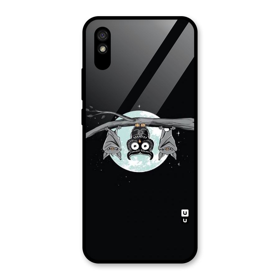 Owl Hanging Glass Back Case for Redmi 9i