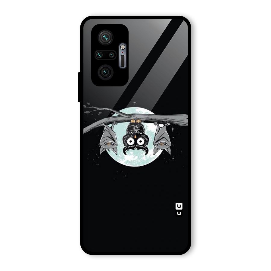 Owl Hanging Glass Back Case for Redmi Note 10 Pro Max