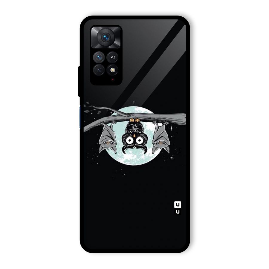 Owl Hanging Glass Back Case for Redmi Note 11 Pro Plus 5G