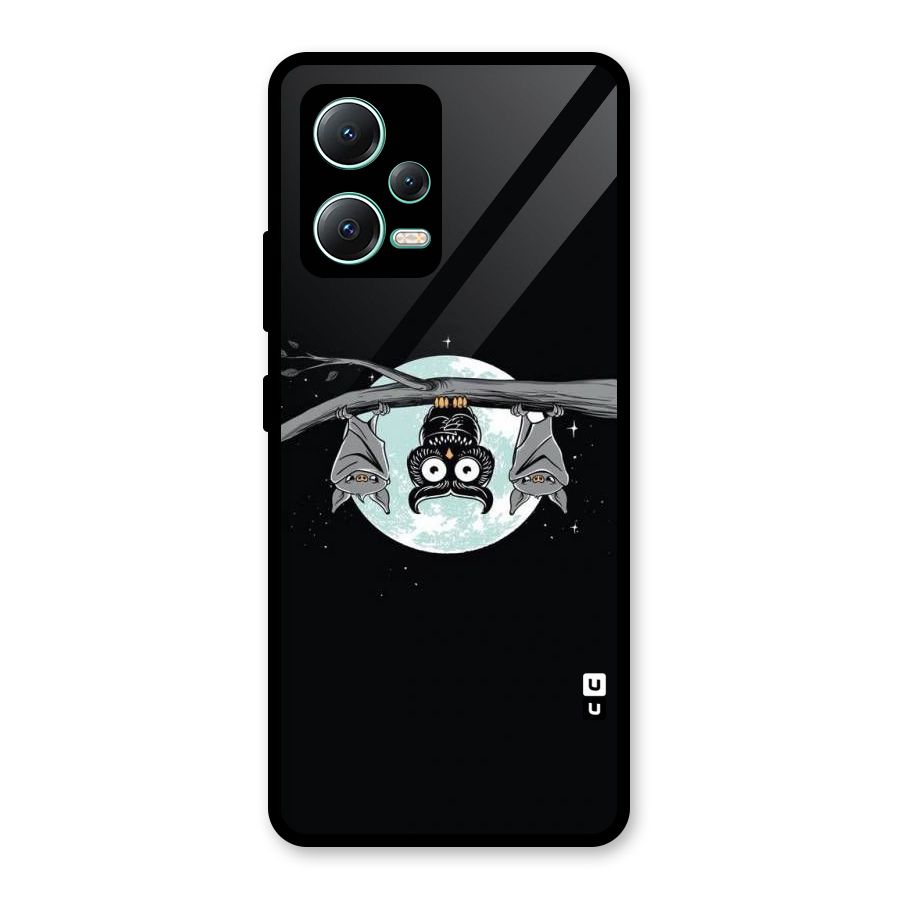 Owl Hanging Glass Back Case for Redmi Note 12 5G