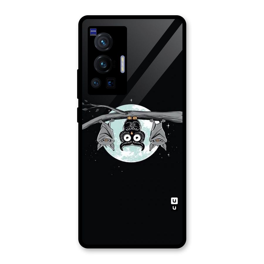 Owl Hanging Glass Back Case for Vivo X70 Pro