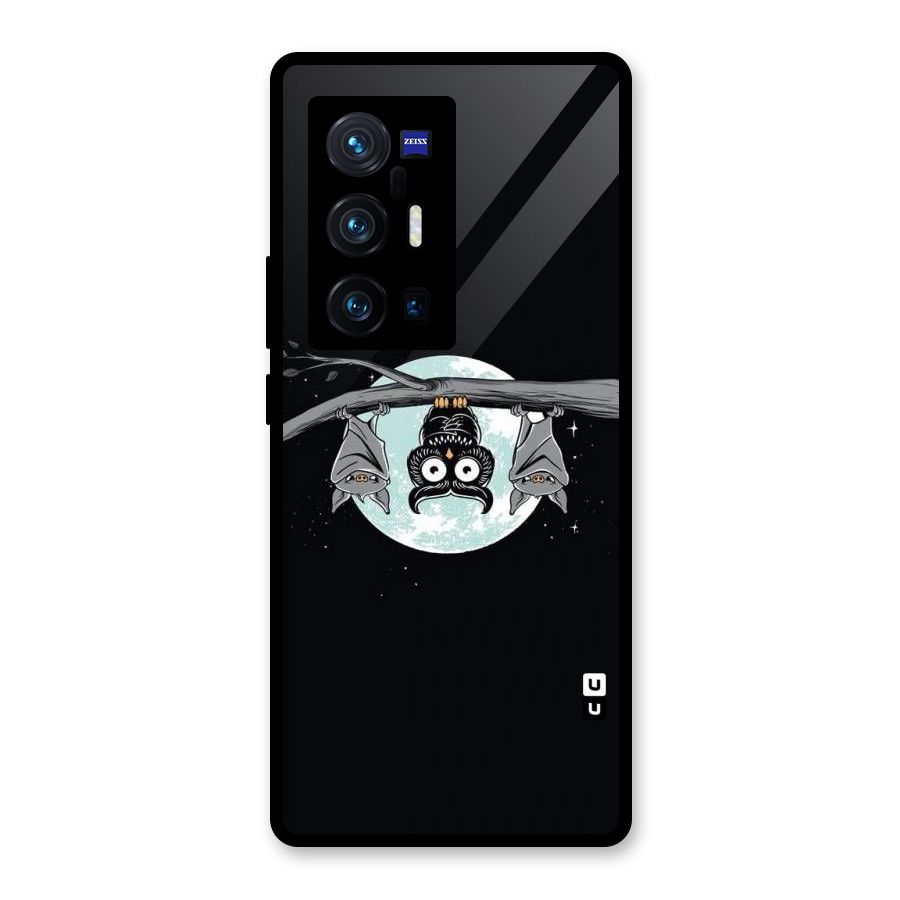 Owl Hanging Glass Back Case for Vivo X70 Pro Plus