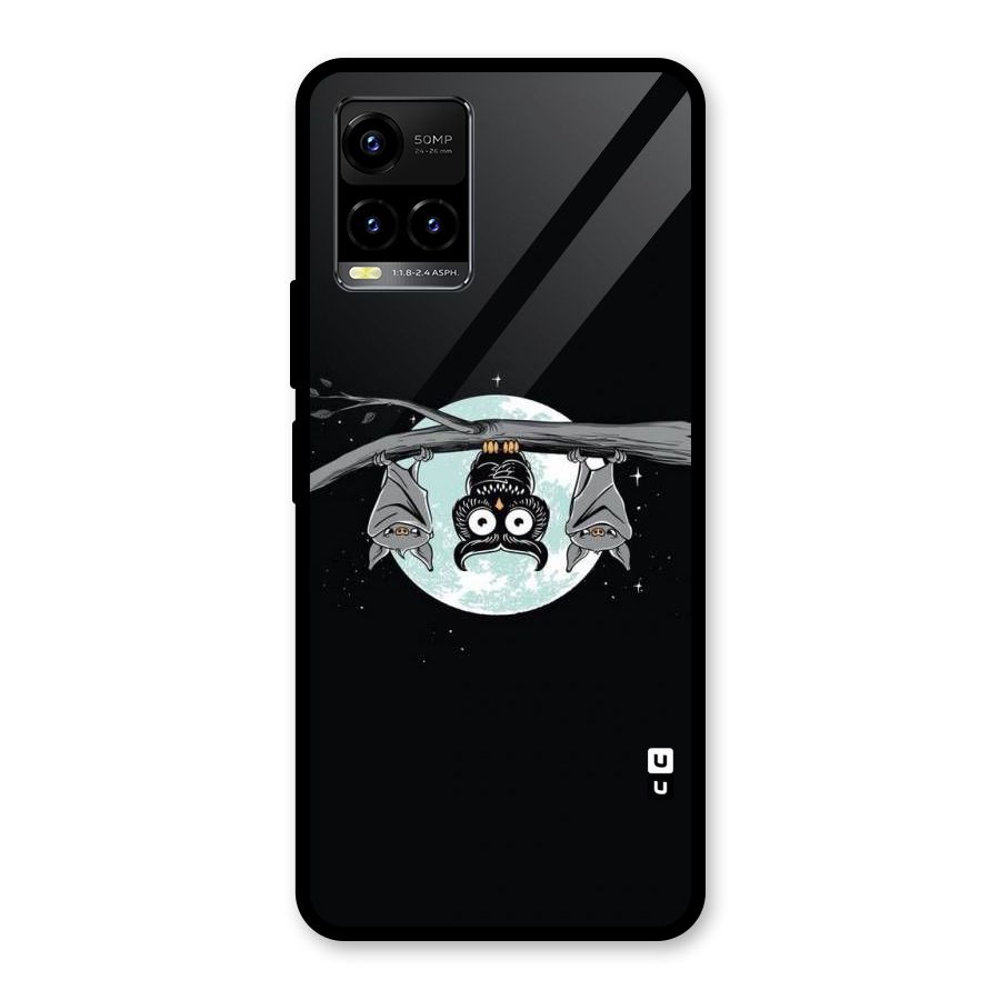 Owl Hanging Glass Back Case for Vivo Y21A