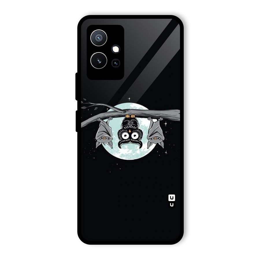 Owl Hanging Glass Back Case for Vivo Y75 5G