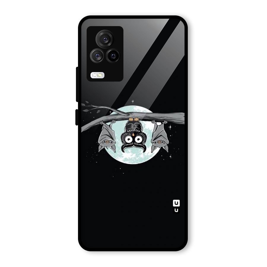 Owl Hanging Glass Back Case for Vivo iQOO 7 Legend 5G