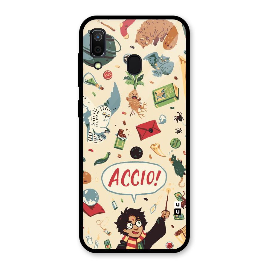 Owl Letter Glass Back Case for Galaxy A30