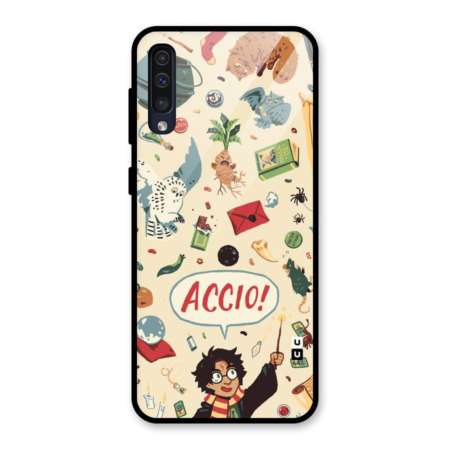 Owl Letter Glass Back Case for Galaxy A50