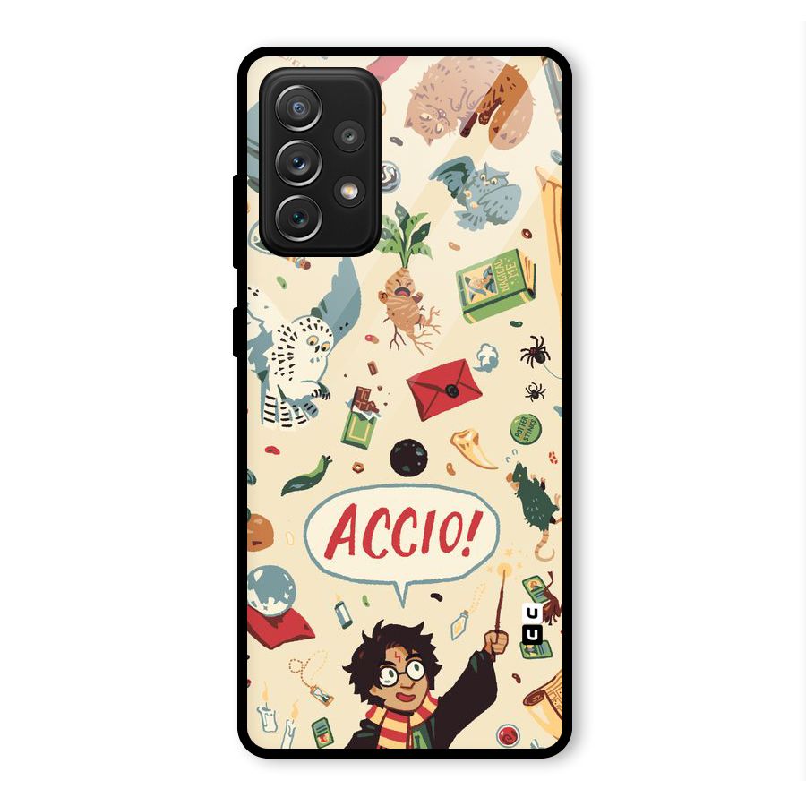Owl Letter Glass Back Case for Galaxy A72