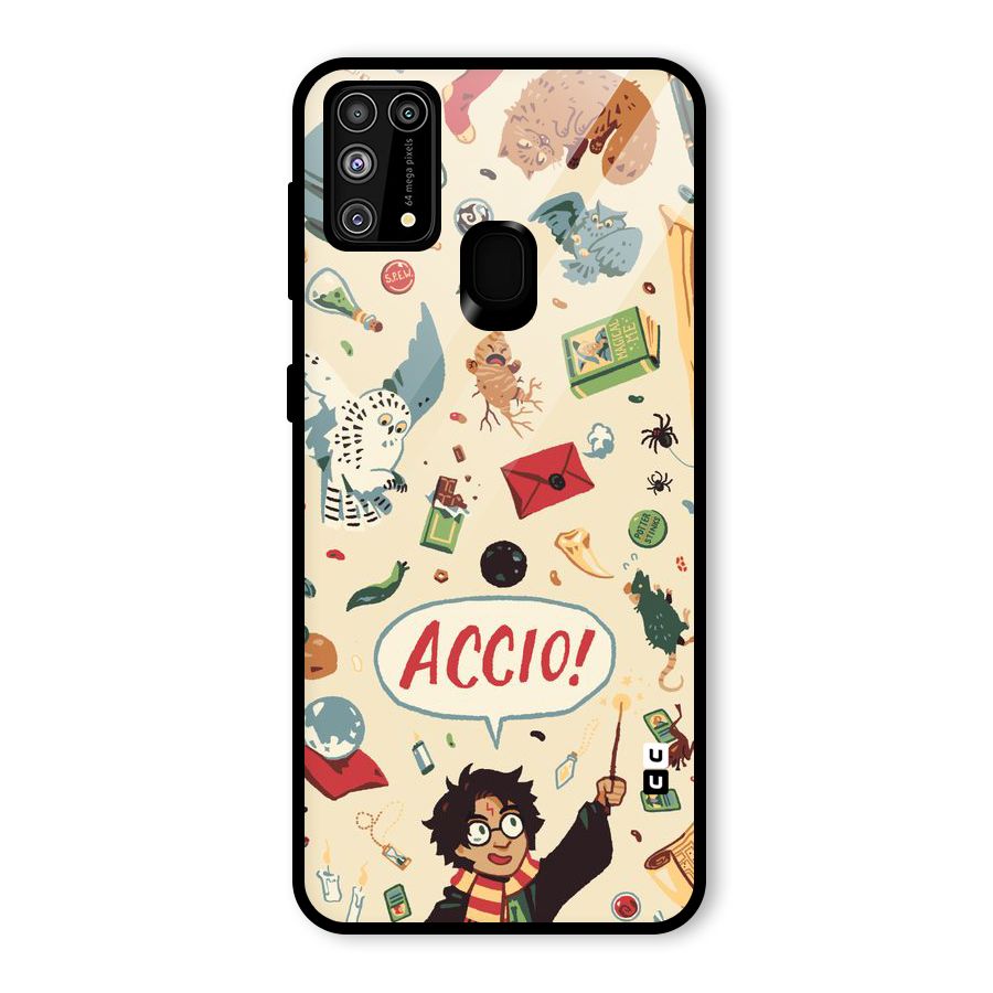 Owl Letter Glass Back Case for Galaxy F41
